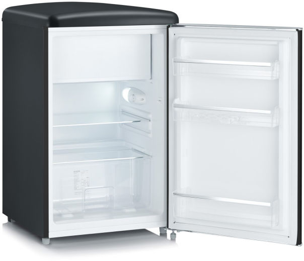Severin RKS 8832 Retro Kühlschrank mattschwarz EEK:D