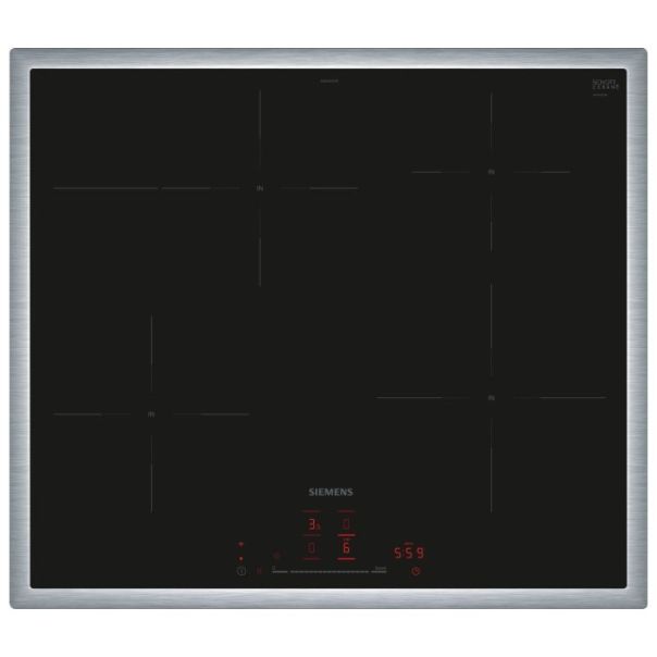 Siemens EH645HFB1E Induktionskochfeld Edelstahl 60cm autark Siemens EH645HFB1E Induktionskochfeld Edelstahl 60cm autark