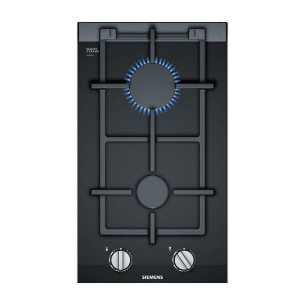 Siemens ER3A6BB70D Domino-Gaskochfeld Glas schwarz autark 30cm Siemens ER3A6BB70D Domino-Gaskochfeld Glas schwarz autark 30cm
