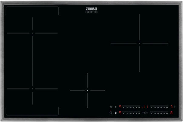 Zanussi ZIFN844X Induktionskochfeld Edelstahlrahmen 80cm autark