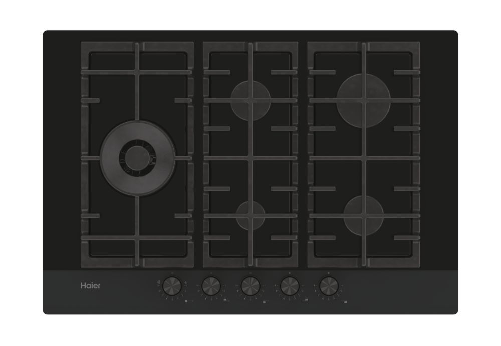 Haier HAVG7WL4HB Gaskochfeld 70cm autark Glas schwarz