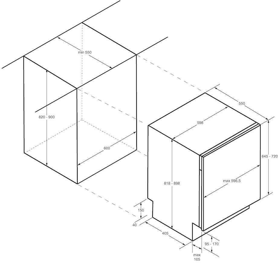 Haier XI 6C3D0FB Einbau-Geschirrspüler vollintegrierbar EEK:C