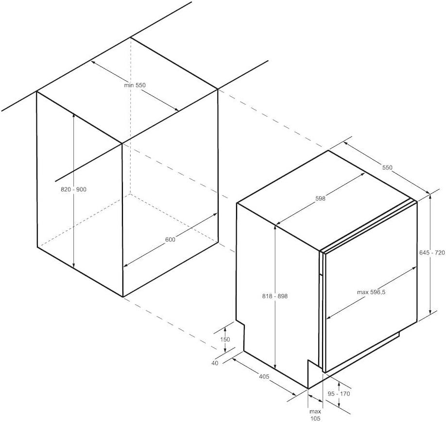 Haier XIB 5C1S3FS Einbau-Geschirrspüler vollintegrierbar EEK:B