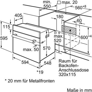 Bosch HBF133BR0 Einbau-Backofen Edelstahl EEK:A