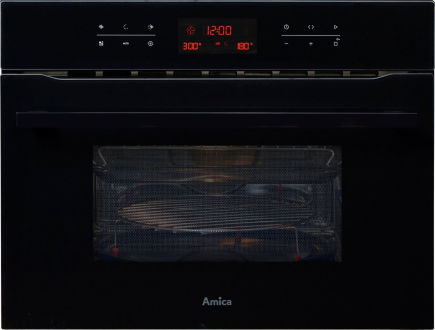 Amica EBC 841 600 S Kompaktbackofen m. Mikrowelle schwarz