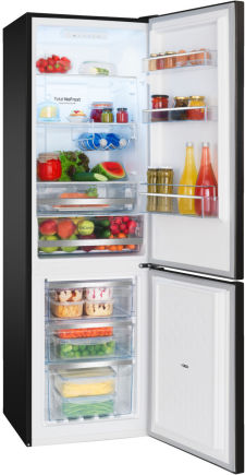 Amica KGC 15495 S Kühlgefrierkombination Edelstahloptik schwarz EEK:E