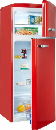 Amica KGC 15630 R Kühlgefrierkombi Retro rot 144cm EEK:E