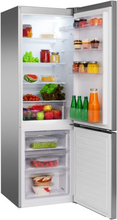 Amica KGCL 387 115 E Kühlgefrierkombination Edelstahloptik EEK:E