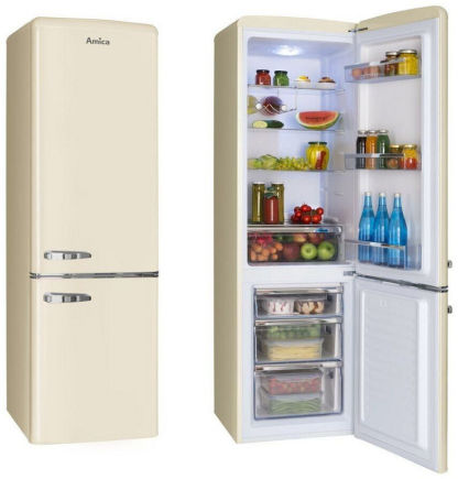 Amica KGCR 387 102 B Kühl-Gefrierkombination Retro beige 181cm EEK:C 