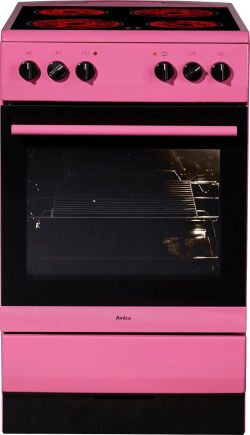 Amica SHC 11507 PI Standherd Glaskeramik pink 50cm EEK:A