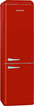 Bomann KGR 7328.1 Kühl-Gefrierkombi Retro rot 188cm EEK:E