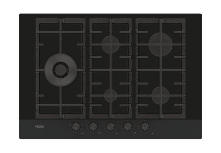 Haier HAVG7WL4HB Gaskochfeld 70cm autark Glas schwarz