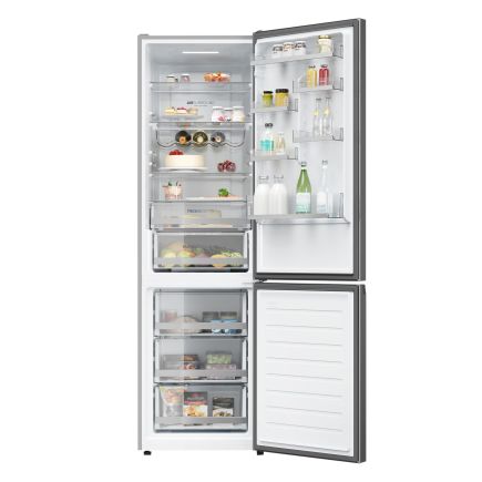 Haier HDW3620DNPK Kühlgefrierkombination silber EEK:D