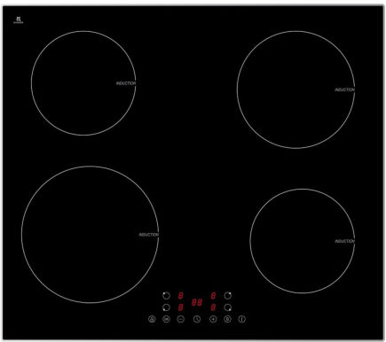 PKM IN4B-3 G Induktionskochfeld Alurahmen 60cm autark