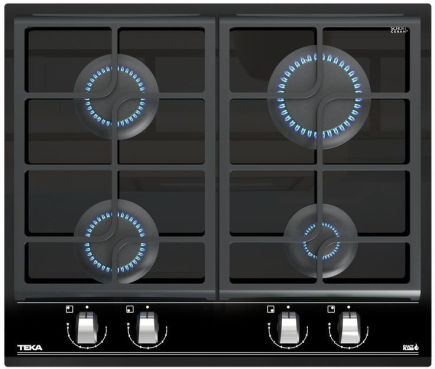 Teka GZC 64300 XBN Gaskochfeld 60cm autark Glas schwarz Facette