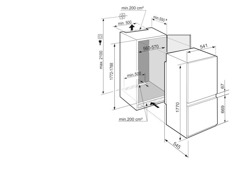 Liebherr ICBNSe 5123 Plus BioFresh NoFrost Einbau-Kühl-Gefrierkombination EEK:E