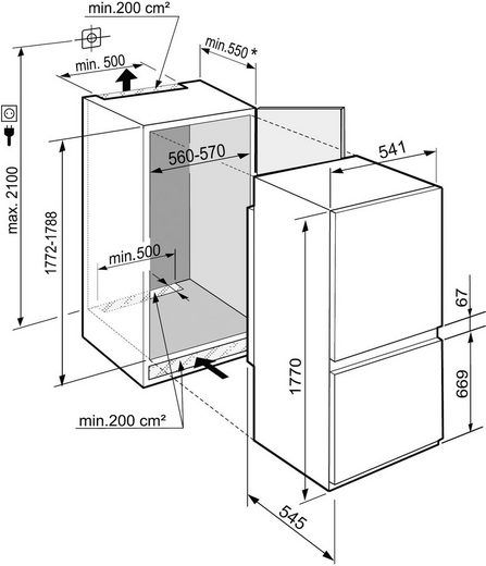 Liebherr ICNSe 5123 Plus NoFrost Einbau-Kühlgefrierkombination EEK:E
