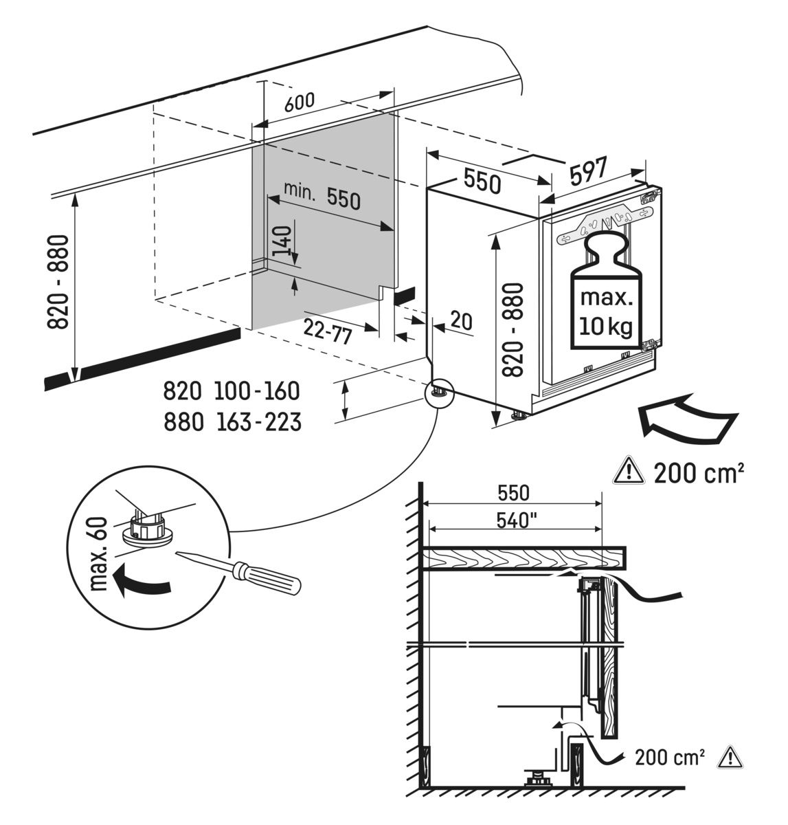 Liebherr SUIG 1514 Unterbau-Gefrierschrank EEK:E