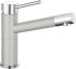 Blanco Alta Compact Silgranit seidengrau/chrom HD Festauslauf 515325