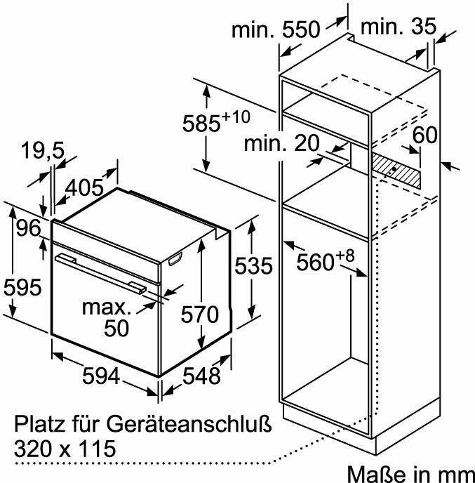 Neff B1DCA0AN0 Einbau-Backofen Edelstahl EEK:A