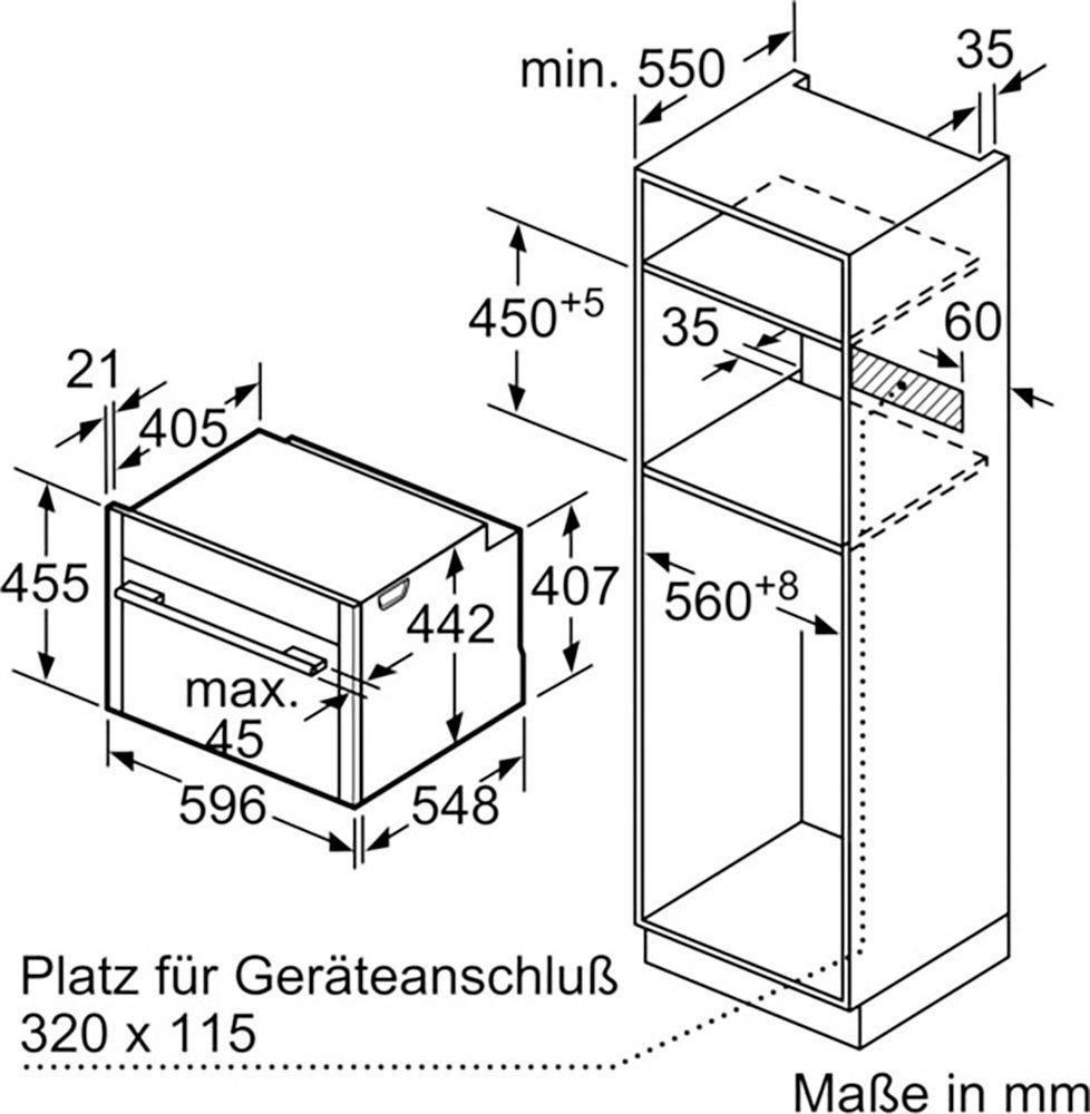 Neff C24FS31N0 Kompakt-Dampfbackofen Edelstahl 45cm EEK:A+