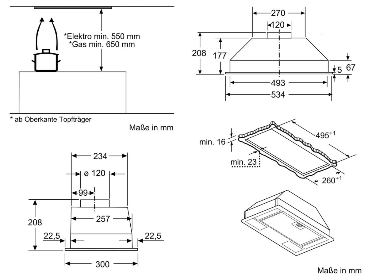 Neff D51NAA1C0 (DNAA 511 C) Lüfterbaustein anthrazit 60cm EEK:D