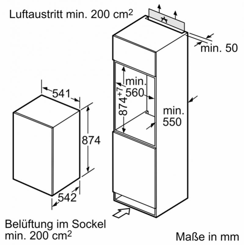 Neff GI1212SE0 Einbau-Gefrierschrank Schleppscharnier EEK:E