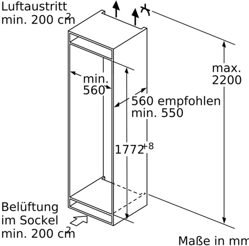 Neff GI7815CE0 Einbau-Gefrierschrank EEK:E