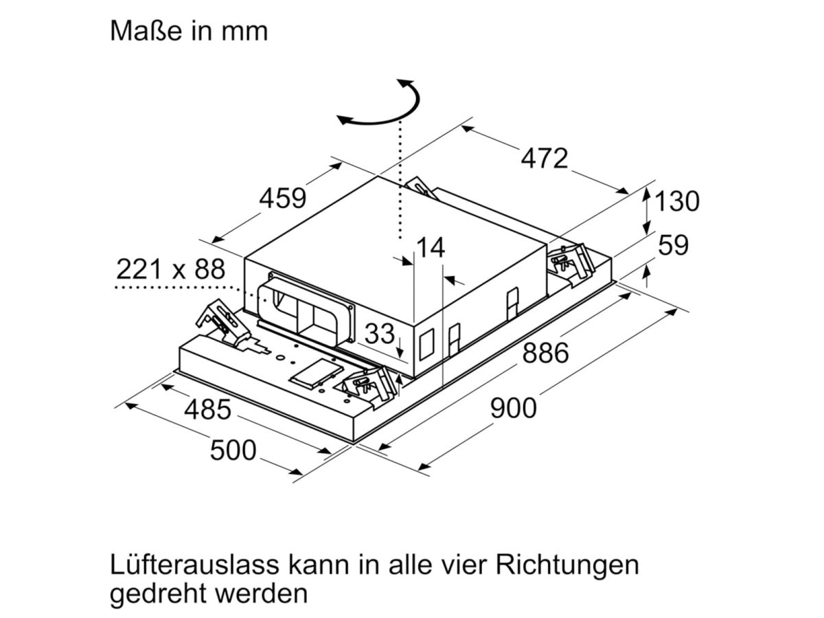 Neff I94CBS8W0 (ICB S948 W)Deckenlüfter weiß 90cm EEK:B