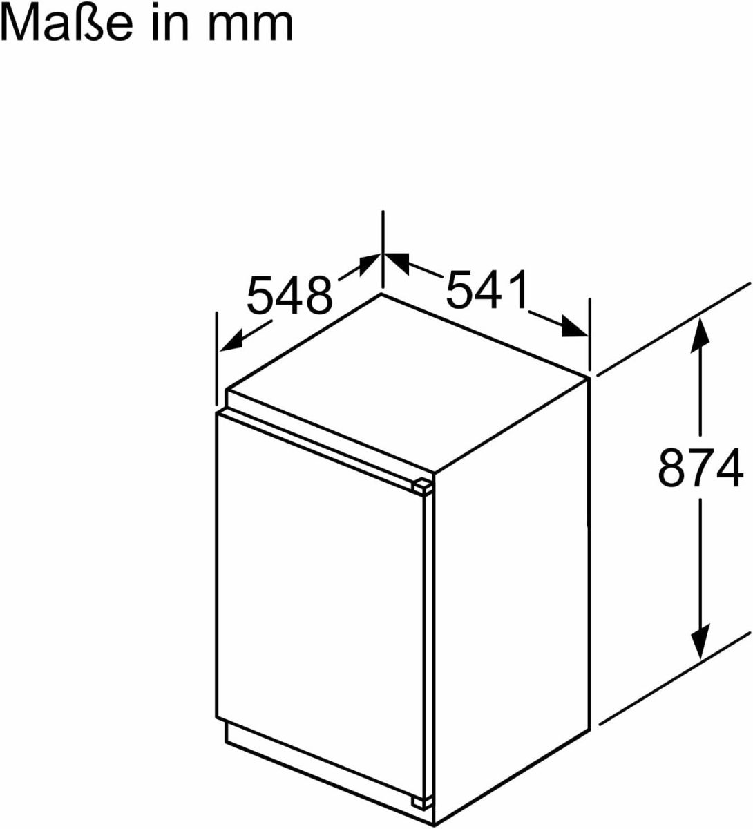 Neff KI1211SE0 Einbau-Kühlschrank 88x56cm Schleppscharnier EEK:E