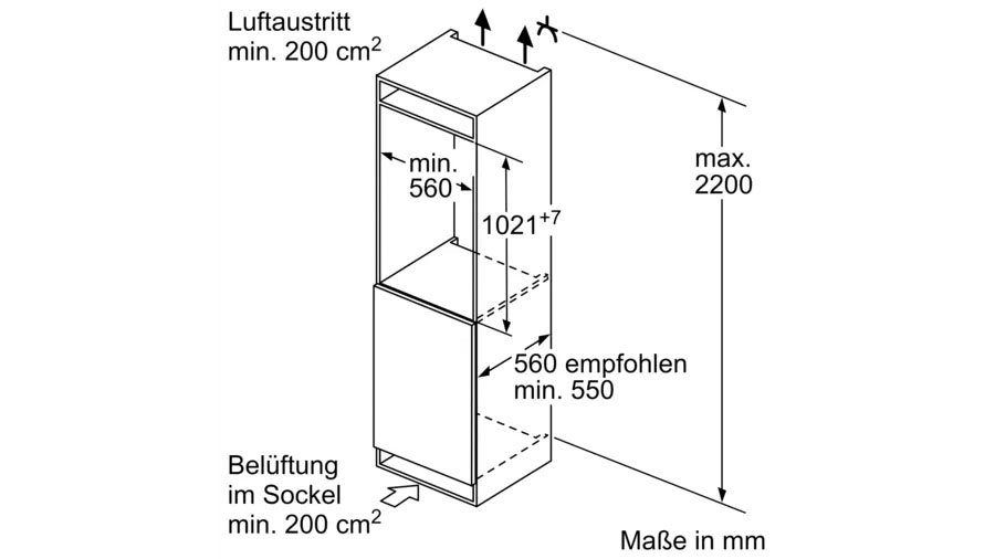 Neff KI1311SE0 Einbau-Kühlschrank 102,5x56cm Schleppscharnier EEK:E