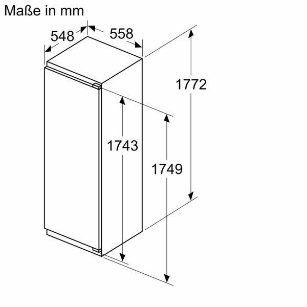 Neff KI1812FE0 Einbau-Kühlschrank 117,5x56cm Flachscharnier EEK:E