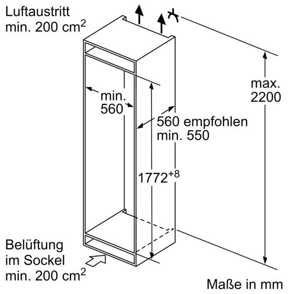 Neff KI5872FE0 Einbau-Kühlgefrierkombination EEK:E