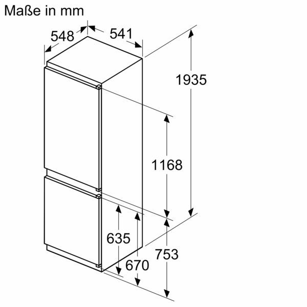 Neff KI7961SE0 Einbau-Kühlgefrierkombination 193,5x54,1cm Flachscharnier EEK:E