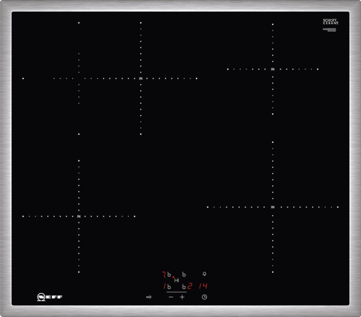 Neff M46BR60N0 (MBR 4660 N) Induktionskochfeld Edelstahl 60cm herdgebunden