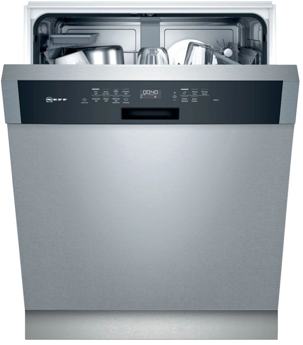 Neff S127EAS39E Unterbau-Geschirrspüler Edelstahl EEK:C