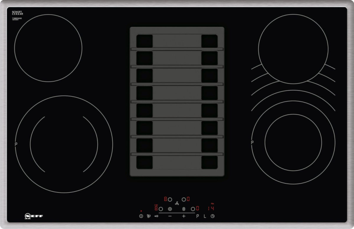 Neff T18BD3AN0 Glaskeramik Muldenlüfter Edelstahl 80cm EEK:A
