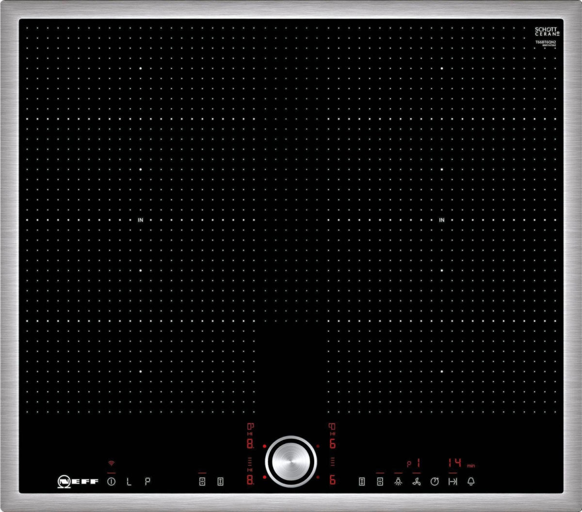 Neff T66BT6QN2 Induktionskochfeld autark Edelstahl 60cm