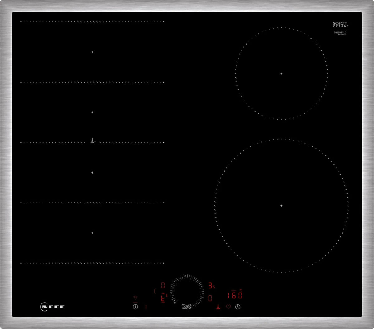 Neff T66SHE4L0 Induktionskochfeld Edelstahl 60cm autark