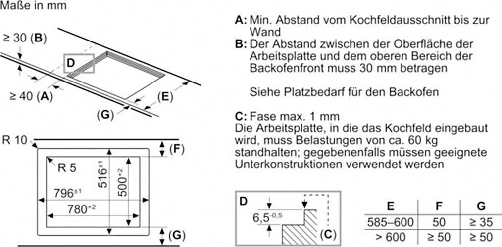 Neff T68PTY4L0 Induktionskochfeld flächenbündig 80cm autark