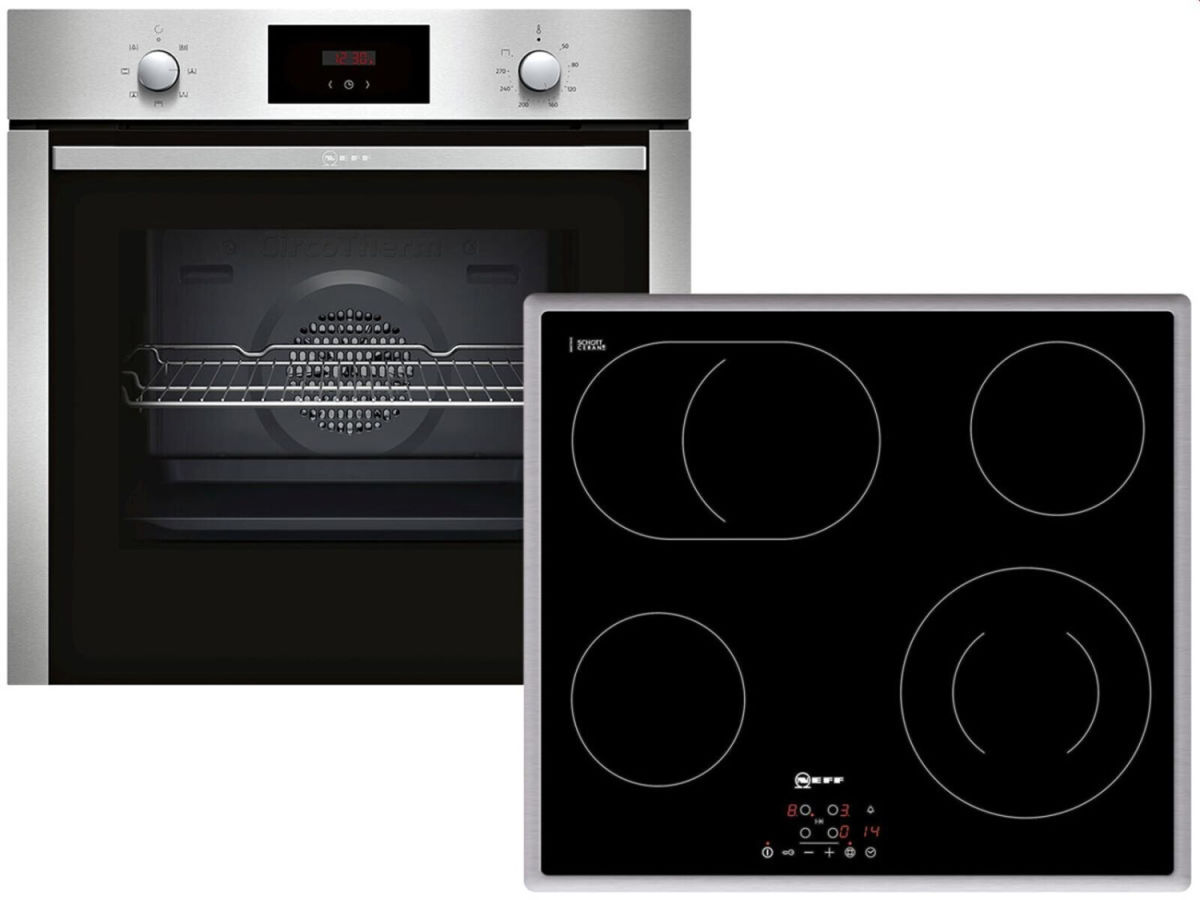 Neff XB36 Backofen-Set Glaskeramik Edelstahl 60cm EEK:A