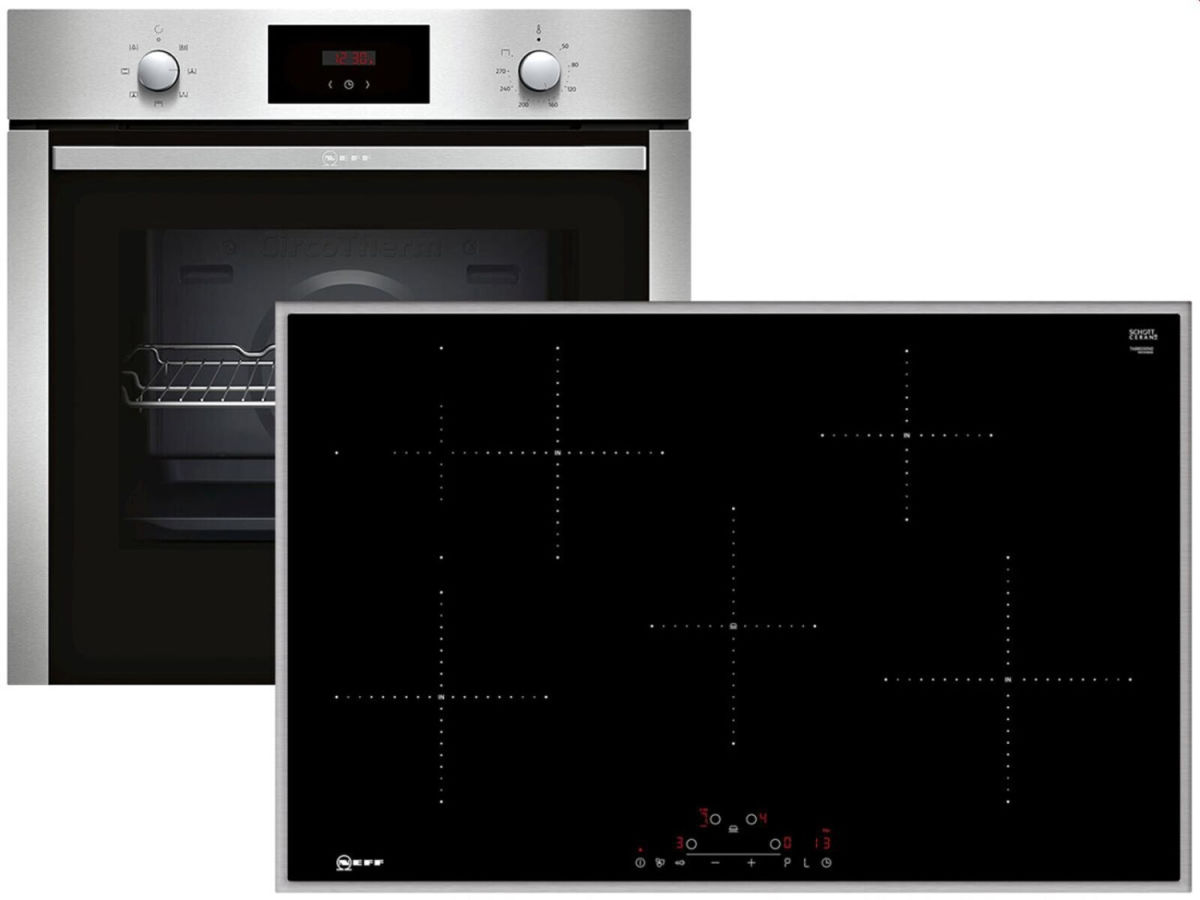 Neff XB38I Backofen-Set Induktion Edelstahl 80cm EEK:A