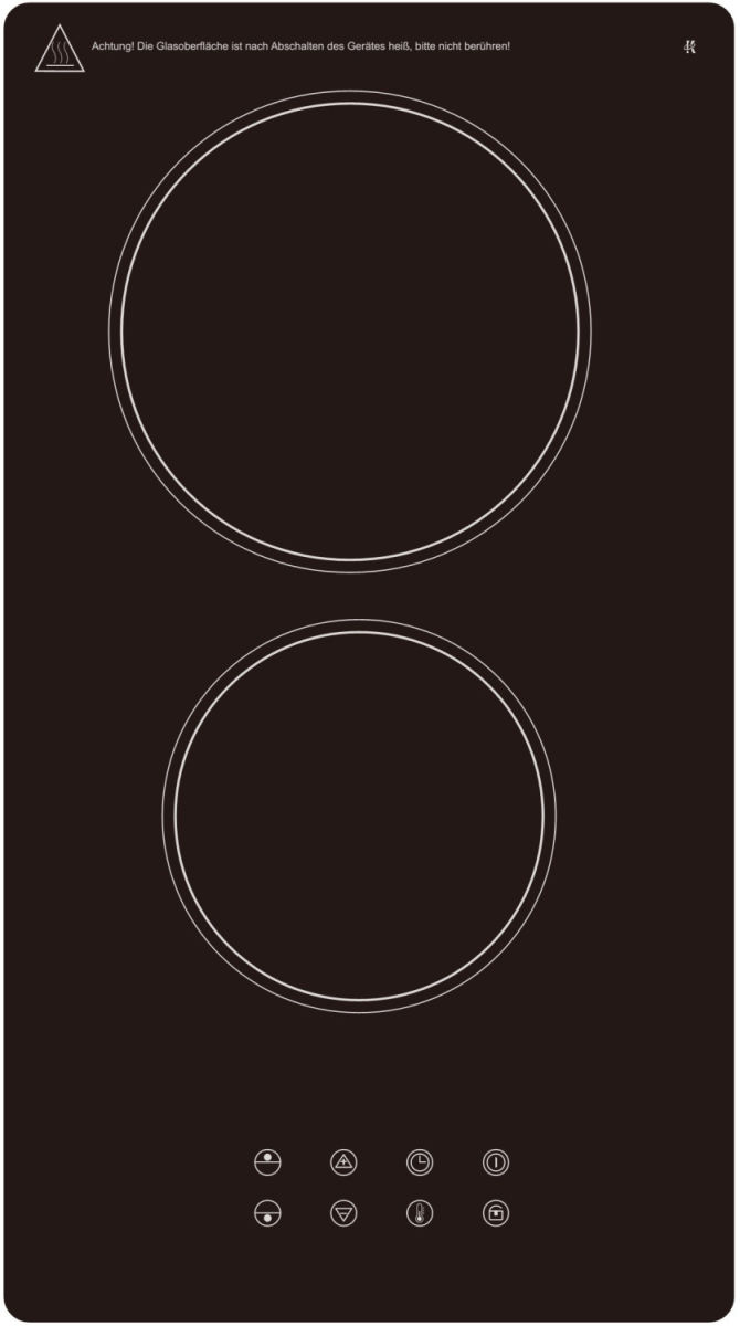 PKM EB-DCF-2X Glaskeramikkochfeld Domino 30cm autark