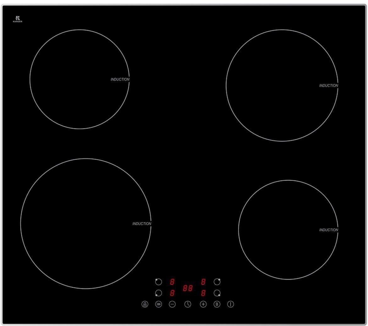 PKM IN4B-3 G Induktionskochfeld Alurahmen 60cm autark