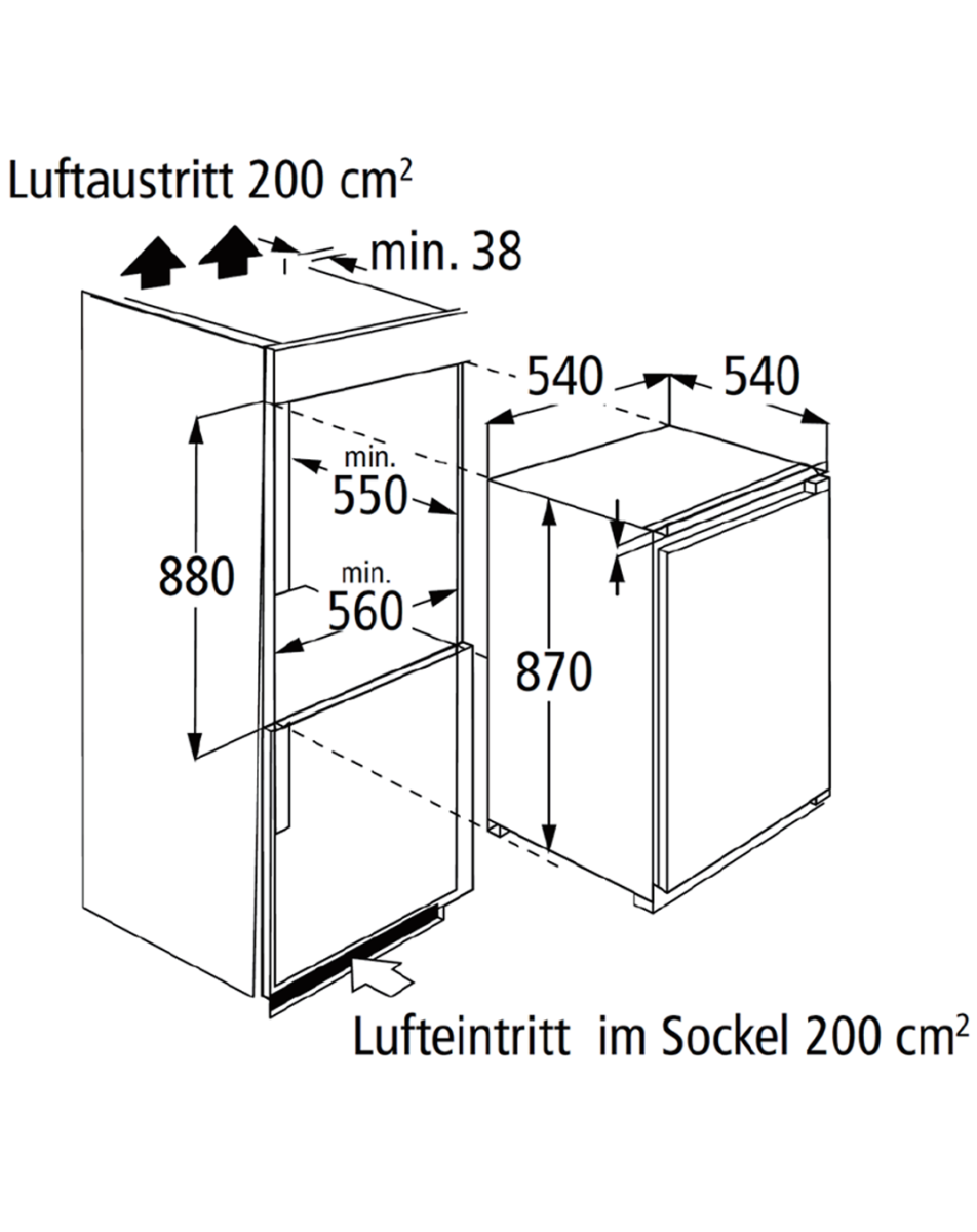 PKM KS120E Einbaukühlschrank EEK:E