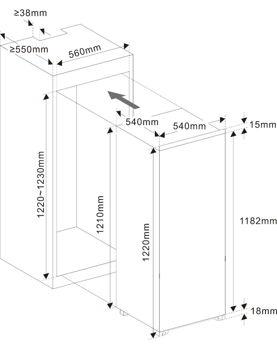 PKM KS184.4A+EB2 Einbau-Kühlschrank EEK:F