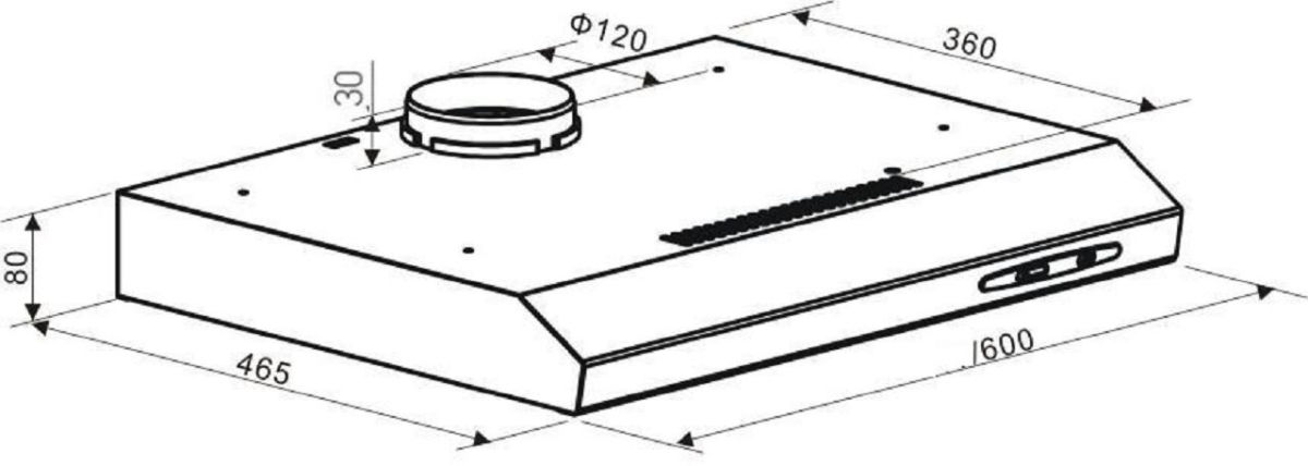 PKM UBH5000H2 Unterbauhaube silber 60cm EEK:C