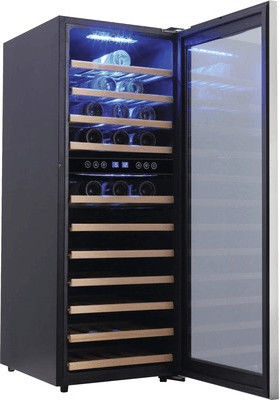 PKM WKS72B Weintemperierschrank Edelstahl Glas EEK:G