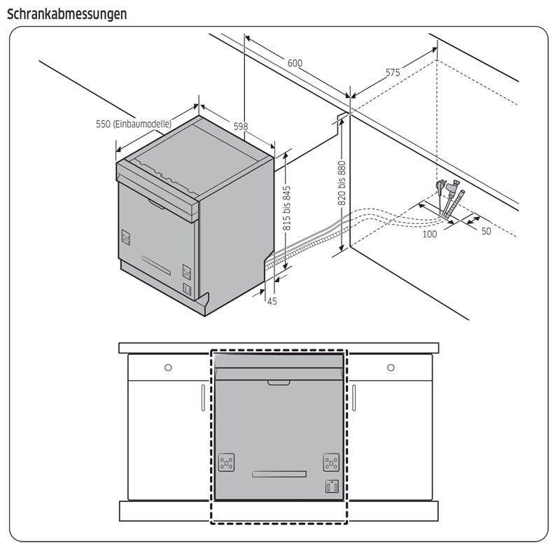 Samsung DW60A8040IB Einbau-Geschirrspüler vollintegrierbar EEK:C