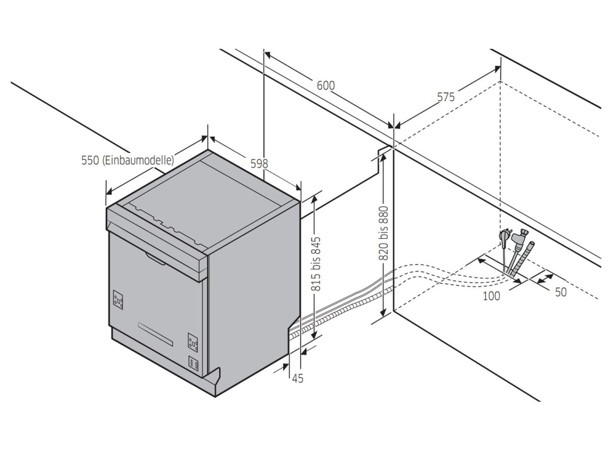 Samsung DW60A8060IB Einbau-Geschirrspüler vollintegrierbar EEK:B